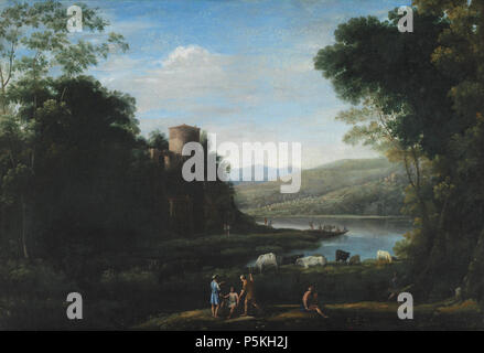 N/A. Español: Paisaje con Pastores, de Claude Lorrain, 1630, Statens Museum für Kunst, Kopenhagen. 1630. Claude Lorrain 352 Claude Lorrain Statens Museum für Kunst Stockfoto