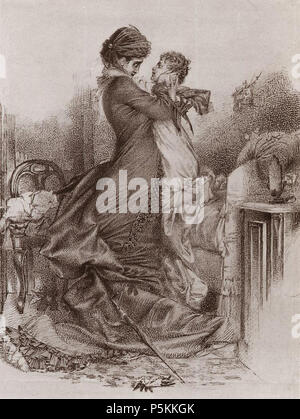 :''''. .. . Englisch: "Anna Karenina erfüllt mit ihrem Sohn." Eine Abbildung für Leo Tolstois Roman Anna Karenina. 1878.. N/A104 Anna Karenina Wrubel Stockfoto