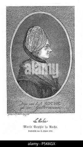 N/A. Portrait von Sophie von La Roche (1730-1807). 1787. N/A26 LaRoche Stockfoto