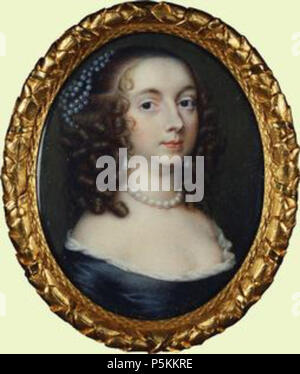 N/A. Englisch: Hon. Anne de Vere war im Jahre 1618 in den Niederlanden geboren. Sie war die Tochter von Horatio de Vere, im 1. und letzten Baron Vere von Tilbury und Maria, Tracy. Sie heiratete Thomas Fairfax, 3. Herr Fairfax von Cameron, Sohn von Ferdinand Fairfax, 2. Herr Fairfax von Cameron und Lady Mary Sheffield, am 20. Juni 1637. Sie starb am 16. Oktober 1665 An der Nonne Appleton, Bolton Percy, Yorkshire, England. Kind von Hon. Anne de Vere und Thomas Fairfax, 3. Herr Fairfax von Cameron * Hon. Mary Fairfax 1 b. 30. Juli 1638, d. 20 Okt 1704. 30. September 2009. Lisby 105 Anne de Vere, Lady Fairfax Stockfoto