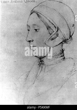 N/A. Eine Skizze von Anne Boleyn. Sie schwanger sind zum Zeitpunkt der Zeichnung wurde von Hans Holbein der Jüngere (es Fragen zur Identifizierung dieser Skizze wurden), der Royal Library, Windsor Castle © Ihrer Majestät der Königin. 14. Juli 2008. Hans Holbein (1497/1498-1543) Alternative Namen: Hans Holbein der Jüngere, Hans Holbein Beschreibung deutscher Maler und Zeichner Geburtsdatum / Tod 1497 oder 1498 zwischen 7. Oktober 1543 und 29. November 1543 Ort der Geburt / Tod Augsburg London Arbeitsort Basel (1515-1526), Luzern (1515-1526), Venedig (1515), Bologna (1515) Stockfoto