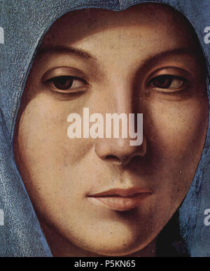 English: Maria der Verkündigung, Detail: Gesicht der Maria 1475. N/A 112 Antonello da Messina 037 Stockfoto