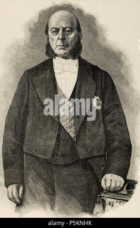 Pierre Jules Baroche (1802-1870). Französischer Staatsmann. Gravur unseres Jahrhunderts, 1883. Stockfoto