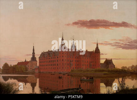 DHS 261 343 Christen Købke - Frederiksborg Slot fra Jaegerbakken eingestellt. Aften Stockfoto