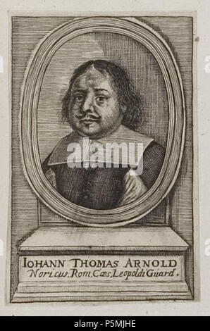 N/A. Grafik aus dem Klebeband Nr. 3 der Fürstlich Waldeckschen Hofbibliothek Arolsen Motiv: Johann Thomas Arnold, Leibwächter. 17. Jahrhundert. Michael Fennitzer 135 Arolsen Klebeband 03 585 4. Stockfoto