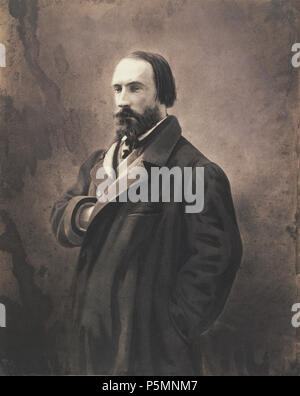 [Auguste Vacquerie}; [Gaspard Felix Tournachon Nadar], Französisch, 1820 - 1910; 1861 - 1865; gesalzen Papier Drucken mit Farbe; Bild: 26 x 20,7 cm (10 1/4 x 8 1/8 in.); 84. XM. 436.449 151 Auguste Vacquerie 01. Stockfoto