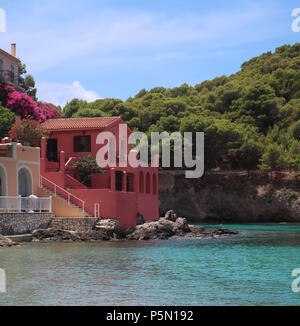 Assos Dorf in Kefalonia, Griechenland Stockfoto