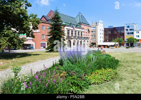 Radnice (1923, Arch. F. Gahura), Náměstí Míru, město Zlín, Zlínský kraj, Česká republika/Stadt hal (1923, Arch. F. Gahura) l, Zlin, östlichen Mora Stockfoto