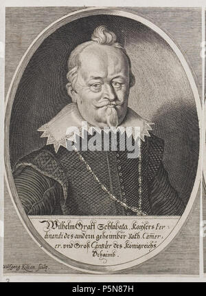 N/A. Grafik aus dem Klebeband Nr.2 der Fürstlich Waldeckschen Hofbibliothek Arolsen Motiv: Wilhelm Slavata von Chlum und Koschumberg, Oberstkanzler von Böhmen, Opfer des Prager Fenstersturzes von 1618. 17. Jahrhundert. Wolfgang Kilian (1581 - 1663) Beschreibung Deutsche Graveur Geburtsdatum / Tod 10. Mai 1581 1662 oder 1663 Ort der Geburt / Tod Augsburg Augsburg Arbeit Standort Augsburg Authority control: Q 998339 VIAF: 17495674 ISNI: 0000 0001 2122 6453 ULAN: 500008347 85194981 LCCN: n Open Library: OL 1160085 ein WorldCat 132 Arolsen Klebeband 02 163 3 Stockfoto