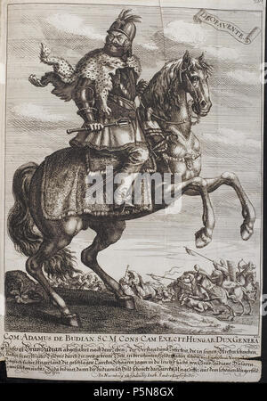 N/A. Grafik aus dem Klebeband Nr.2 der Fürstlich Waldeckschen Hofbibliothek Arolsen Motiv: Ádám Batthyány. 17. Jahrhundert. Jakob von Sandrart 132 Arolsen Klebeband 02 339 Stockfoto