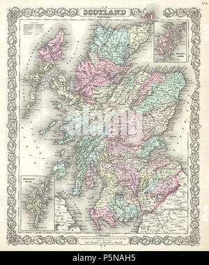 1855 Colton Karte von Schottland - Geographicus - Schottland - colton-1855. Stockfoto