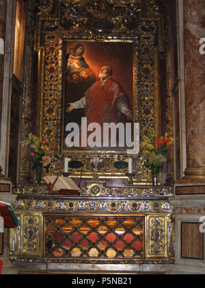 N/A. Englisch: St. Philip Neri's Altar an der Chiesa Nuova (Rom), mit Guido Reni's Malerei (eine Kopie in Mosaik) und der Altar mit der heiligen Körper. . 1620. Guido Reni (1575-1642) Alternative Namen Guido Rhenus il Guido Beschreibung italienischer Maler, Zeichner und Kupferstecher Datum der Geburt / Tod am 14. November 1575 18. August 1642 Ort der Geburt / Todes Calvenzano Bologna Arbeitsort Bologna (1599-1600), Rom (1600-1602), Bologna (1603-1605), Rom (1605-1610), Bologna (1611-1612), Rom (1612), Bologna (1615-1616), Mantua (1617-1621), Rom (1622-1629), Neapel (1624-1626, 1640-1642) Ermächtigung Stockfoto