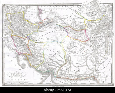 1855 Spruneri Karte von Persien (Iran, Irak, Kuwait) - Geographicus - Persis - spruneri-1855. Stockfoto