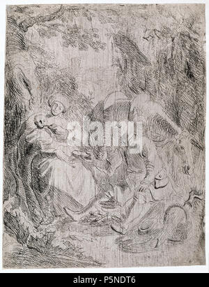 Die Ruhe auf der Flucht nach Ägypten ca. 1626. N/A 159 B 59 Rembrandt Stockfoto