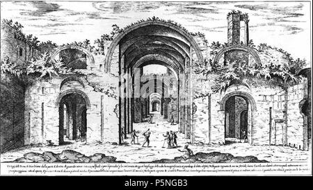 176 Bäder von Diocletian-Etienne Du Pérac Mitte 16. Jahrhundert Stockfoto