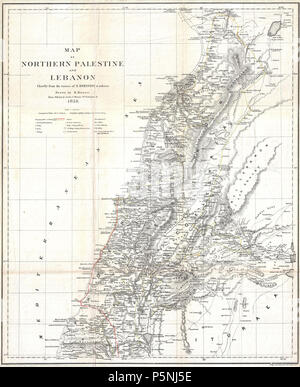 1856 Kiepert Karte von Libanon - Geographicus - Libanon - kiepert-1856. Stockfoto