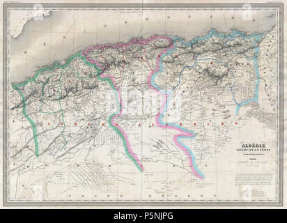 1857 Bavaria Karte von Algerien - Geographicus - Algerie - Bavaria 37 -1857. Stockfoto