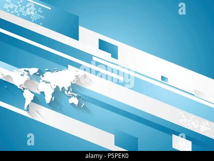 Die digitale Technik geometrische Corporate blauen Hintergrund. Vektor abstrakte grafik design Stock Vektor