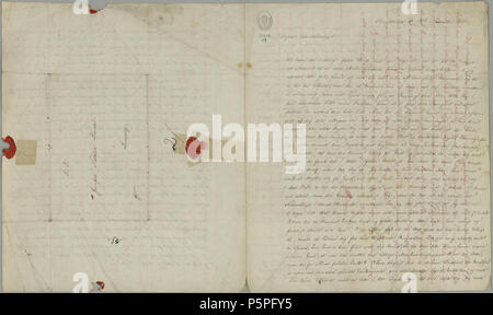 N/A. Norsk Bokmål: Brev fra Peter Andreas Munch bis Natalia Linaae av 19. November 1834, recto. 19. November 1834. Peter Andreas Munch (1810-1863) 234 Brev fra Peter Andreas Munch bis Natalia Linaae av 1834-11-19 (1) Stockfoto