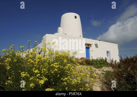 Es Moli De Sal, Playa de Ses Illetes. Formentera. Islas Pitiusas. Balearen. España. Stockfoto