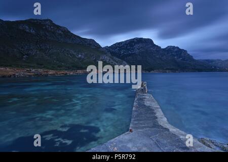 Es Caló. Litoral de la Colonia de Sant Pere. Bahia de Alcudia. Península de Llevant. Arta. Mallorca Islas Baleares. España. Stockfoto