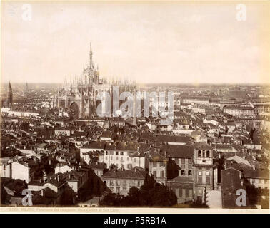 N/A. Italienische Fotograf N/A 239 Brogi, Giacomo (1822-1881) - 5903 Milano. Panorama dal Campanile della Chiesa di San Carlo Stockfoto