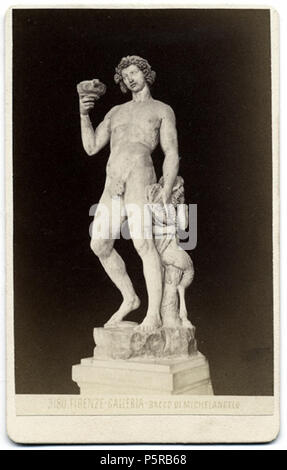 N/A. Italiano: Giacomo Brogi (1822-1881) - 'Firenze - Galleria degli Uffizi <>. Bacco di Michelangelo". Numero di Catalogo: 3180. Questa statua si trova Oggi al Museo del Bargello Englisch: Giacomo Brogi (1822-1881) - "Florenz. < > Galerie der Uffizien. Bacchus von Michelangelo. Katalog Nr. 3180. Diese Statue ist nun im Museo del Bargello. . Vor 1881. Giacomo Brogi (1822-1881) 239 Brogi, Giacomo (1822-1881) - n. 3180 - Firenze - Galleria - Bacco di Michelangelo Stockfoto