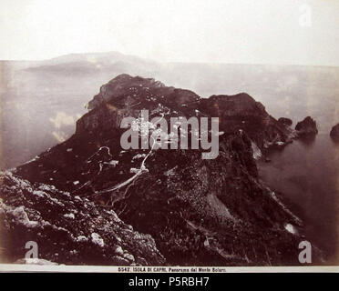 N/A. Italiano: Giacomo Brogi (1822-1881), 'Isola di Capri - Panorama del Monte Solaro". Numero di Catalogo: 5542. Englisch: Giacomo Brogi (1822-1881), 'Insel Capri - Blick vom Monte Solaro". Katalog Nr. 5542. . Vor 1881. Giacomo Brogi (1822-1881) Beschreibung italienische Fotograf Geburtsdatum / Tod 6. April 1822 29. November 1881 Ort der Geburt / Tod Florenz Florenz arbeiten Zeitraum ca. 1860-1881 Arbeit Lage Italien, Naher Osten Authority control: Q 2346257 VIAF: 156145857883923021479 ISNI: 0000 0000 6662 3244 ULAN: 500017452 LCCN: Nr. 2007070355 GND: 124858678 WorldCat 240 Brog Stockfoto