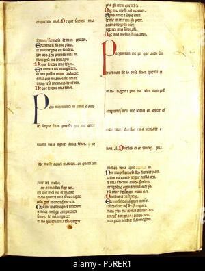 Cancioneiro da Ajuda. Englisch: Cancioneiro da Ajuda Manuskripte Português: manuscritos tun w: pt: Cancioneiro da Ajuda 266 Cancioneiro da Ajuda 117 20. Stockfoto