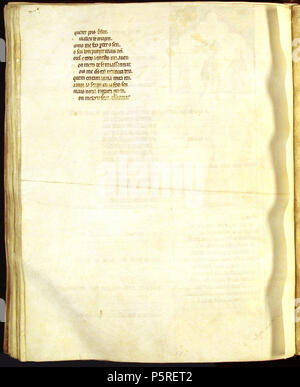 Cancioneiro da Ajuda. Englisch: Cancioneiro da Ajuda Manuskripte Português: manuscritos tun w: pt: Cancioneiro da Ajuda 266 Cancioneiro da Ajuda 136 29 v Stockfoto