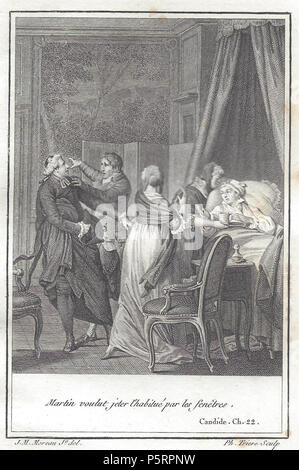 N/A. English: Jean-Michel Moreau: Abbildung: Kapitel 22 der Novelle Candide und nicht gedruckte Edition der Werke Voltaire bei Renouard, 1801. 1801. Jean-Michel Moreau; Philippe Triere Zeichner, Stecher 267 Candide Moreau b VI Stockfoto