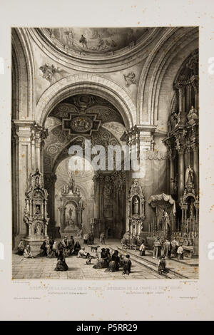N/A. Englisch: In der Kapelle des Heiligen Isidor der Iglesia de San Andrés in Madrid (Spanien) im Jahr 1850 in España artística y monumental. 1850. Zeichnung: jenaro Pérez Villaamil (1807-1854) Alternative Namen Genaro Pérez Villaamil Beschreibung Maler Geburtsdatum / Tod vom 3. Februar 1807 vom 5. Juni 1854 Ort der Geburt / Todes Ferrol, Spanien Madrid, Spanien Authority control: Q 71992 VIAF: 169703719 ISNI: 0000 0001 18547686 ULAN: 500111885 87939575 LCCN: n Open Library: OL 1669328 ein WorldCat Gravur: Léon Auguste Asselineau (1808-1889) Alternative Namen Leon Auguste Asselineau ; Léon-Augus Stockfoto