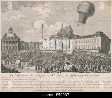 541 Expérience aërostatique Faite à Versailles le 19 Juin 1783 Stockfoto