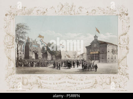 N/A. Deutsch: Beschreibung Bezoek van Z.M. Koning Willem III te Zaandam op 17 Augustus 1853 in den Graben nach van Koning Willem III voor het Stadhuis van Zaandam. Documenttype prent Vervaardiger Scheer, H.F. van der Letzten, Carel Christiaan Antony Prins, Cornelis Jansz. (1819-1883) Collectie Collectie Atlas Dreesmann Datering 17 augustus 1853 Inventarissen Http://archief.amsterdam/archief/10094 Afbeeldingsbestand 010094006136. 17. August 1853. Carel Christiaan Antony Letzten 271 Carel Christiaan Antony Letzte, Afb 010094006136 Stockfoto