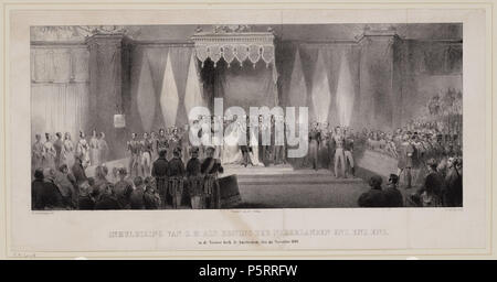 N/A. Deutsch: Beschreibung Inhuldiging van Z.m. als Koning der Nederlanden enz. Enz. Enz. In de Nieuwe Kerk te Amsterdam, den 28. November 1840 Inhuldiging van Koning Willem II. Afmetingen: 165 x 385 mm Documenttype prent Vervaardiger Backer, Hilmar Johannes (1804-1845) Letzte, Carel Christiaan Antony Craeyvanger, Reinier Collectie Collectie Atlas Dreesmann Datering 28 November 1840 Geografische naam Damm Gebouw Nieuwe Kerk Inventarissen Http://archief.amsterdam/archief/10094 Afbeeldingsbestand 010094006555. 28. November 1840. Carel Christiaan Antony Letzten 271 Carel Christiaan Antony Letzte, Afb 0 Stockfoto