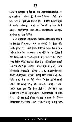 Familie Seldorf Erster Theil sterben. Deutsch: Dies ist ein Scan des historischen Buches: Deutsch: Dies ist ein Scan des historischen Dokument: Therese Huber 419 De Die Familie Seldorf (Huber Th) V1 020 Stockfoto