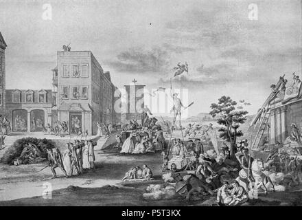 N/A. Deutsch: Das Neueste von Plundersweilern gemalt von Georg Melchior Kraus Aquarell, Goethe Nationalmuseum in Weimar (1932). 18. Dezember 2006. Georg Melchior Kraus (1737 - 1806) Beschreibung der deutsche Maler und Grafiker Geburtsdatum / Tod 26. Juli 1737 5. November 1806 Ort der Geburt / Todes Frankfurt Weimar standort Frankfurt am Main, Weimar Authority control: Q 871199 VIAF: 40173173 ISNI: 0000 0000 6676 7977 ULAN: 500023557 81022822 LCCN: n GND: 118715615 WorldCat 415 DasNeuestevonPlundersweilernGemaltGeorgMelchiorKraus Stockfoto