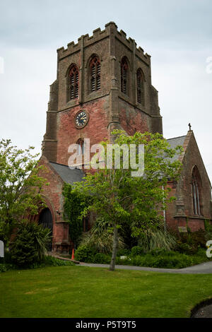 St. Nicholas Kirche mit Friedhof, das Grab von Mildred washington Großmutter von George Washington Whitehaven Cumbria England Großbritannien Stockfoto