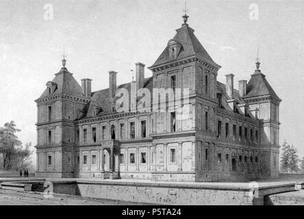 N/A. English: Zeichnung des Strapaziert Ancy-le-Franc; Nordansicht. 1845. Victor Petit 334 Chateau d'Ancy-le-Franc - Petit 1845 Stockfoto