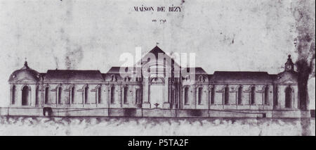 N/A. English: Zeichnung des Strapaziert Vernon in Vernon, Eure, im Jahr 1793. 1793. Unbekannt 335 Chateau de Bizy 1793 Stockfoto