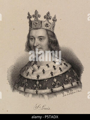 N/A. Englisch: Ludwig IX. von Frankreich (1214-1270). 19. N/A 434 Delpech - Ludwig IX. von Frankreich Stockfoto