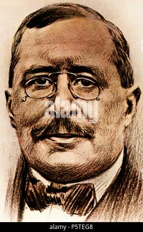 Mariano de Cavia (1855 – 1920). Spanischer Schriftsteller und Journalist. Gravur. Stockfoto