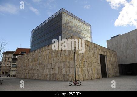 Deutschland. Das Jüdische Museum München. Das Museum wurde von 2004 bis zu seiner Amtseinführung am 22. März 2007 errichtet. Wurde von den Architekten Rena Wandel-Hoefer (b ausgelegt. 1959) und Wolfgang Lorch (b 1960). Stockfoto