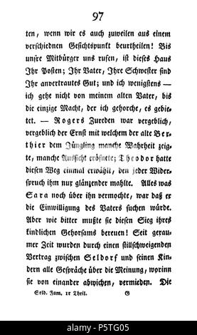Familie Seldorf Erster Theil sterben. Deutsch: Dies ist ein Scan des historischen Buches: Deutsch: Dies ist ein Scan des historischen Dokument: Therese Huber 419 De Die Familie Seldorf (Huber Th) V1 104 Stockfoto