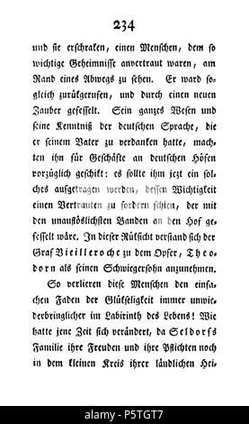 Familie Seldorf Erster Theil sterben. Deutsch: Dies ist ein Scan des historischen Buches: Deutsch: Dies ist ein Scan des historischen Dokument: Therese Huber 420 De Die Familie Seldorf (Huber Th) V1 241 Stockfoto