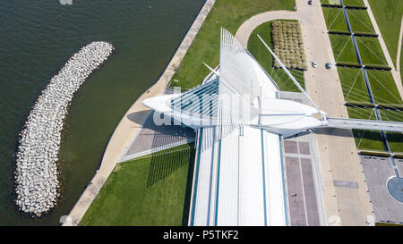 Die quadracci Pavilion, Milwaukee Art Museum, Wisconsin, USA Stockfoto