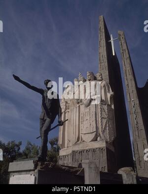 MONUMENTO A LA BATALLA DE LAS Navas de Tolosa INUGURADO EN 1881. Autor: GONZALEZ OREA ANTONIO/MILLAN MANUEL. Ort: Außen, LA CAROLINA, Jaen, Spanien. Stockfoto
