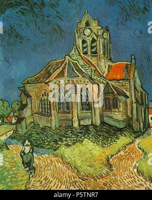 Deutsch: Kirche von Auvers Englisch Sterben: Die Kirche von Auvers-sur-Oise Français: L'église d'Auvers-sur-Oise, Juni 1890. N/A 338 Chiesa Vincent van Gogh Stockfoto