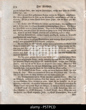 N/A. English : Der Kirschner. 1762; Halle, "Werkstätten der heutigen Künste", Berlin. Die Schrift gibt eine Beschreibung der damals am meisten verwendeten Pelztiere, der Werkzeuge des" kirschners" und des Zurichtens und des Färbens der Pelzfelle (Zitat aus Paul Larisch: "Der Kürschner und seine Zeichen"). Englisch: Der Kürschner. 1762. "Werkstätten der heutigen Künste" 436 Der Kirschner Seite 314 Stockfoto