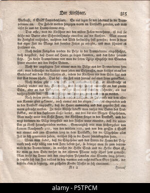 N/A. English : Der Kirschner. 1762; Halle, "Werkstätten der heutigen Künste", Berlin. Die Schrift gibt eine Beschreibung der damals am meisten verwendeten Pelztiere, der Werkzeuge des" kirschners" und des Zurichtens und des Färbens der Pelzfelle (Zitat aus Paul Larisch: "Der Kürschner und seine Zeichen"). Englisch: Der Kürschner. 1762. "Werkstätten der heutigen Künste" 436 Der Kirschner Seite 315 Stockfoto